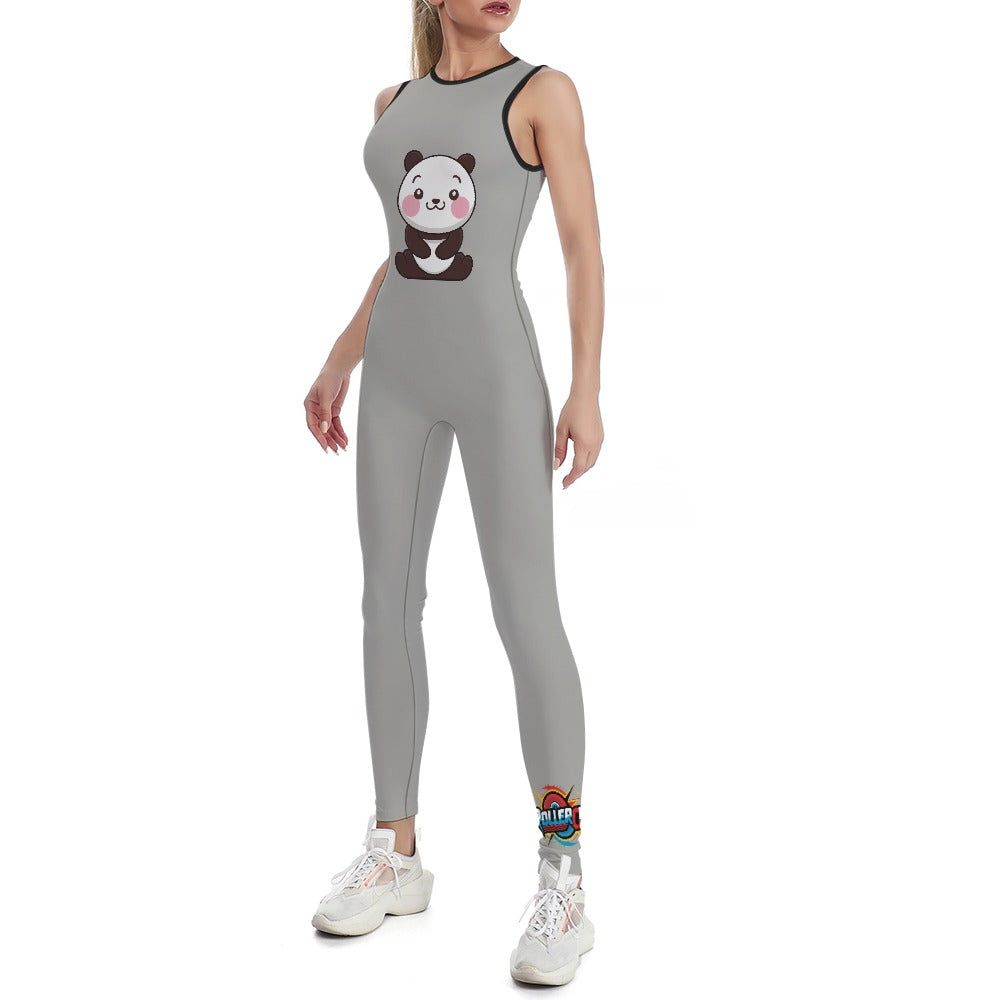 Colorful Ladies Bodysuit Yoga Pants - Roller