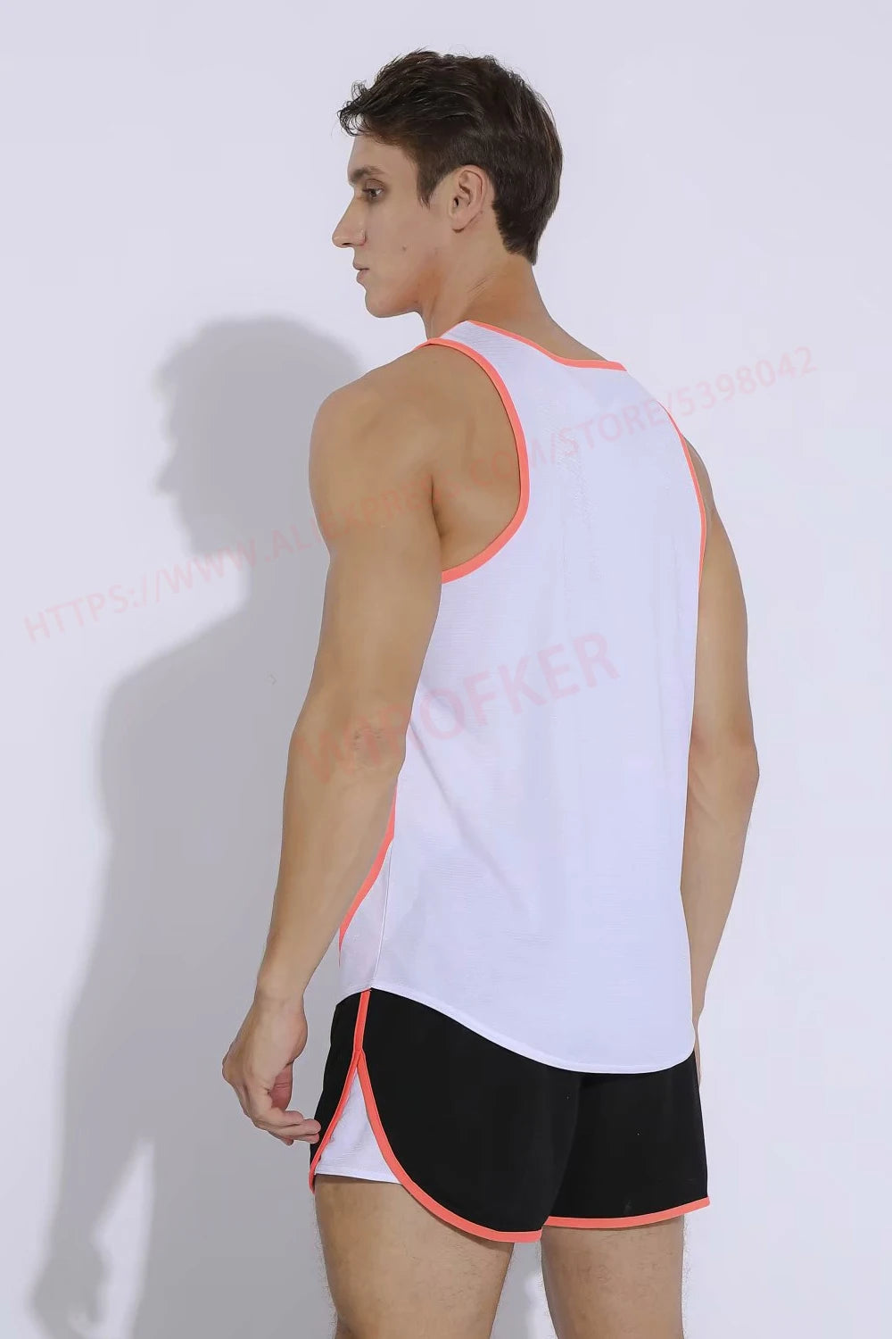 Men Running Sets Quick Dry Sprint Sports Jogging Uniform Vest Shorts Thin Marathon Outdoor Suits Track And Field Sets - Roller