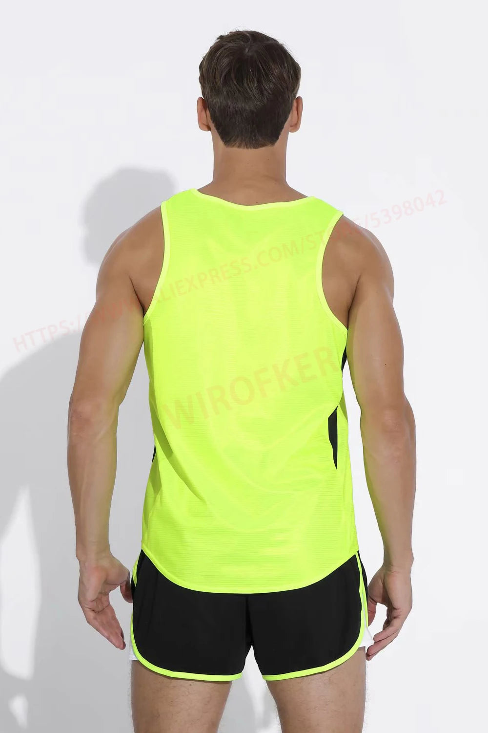 Men Running Sets Quick Dry Sprint Sports Jogging Uniform Vest Shorts Thin Marathon Outdoor Suits Track And Field Sets - Roller