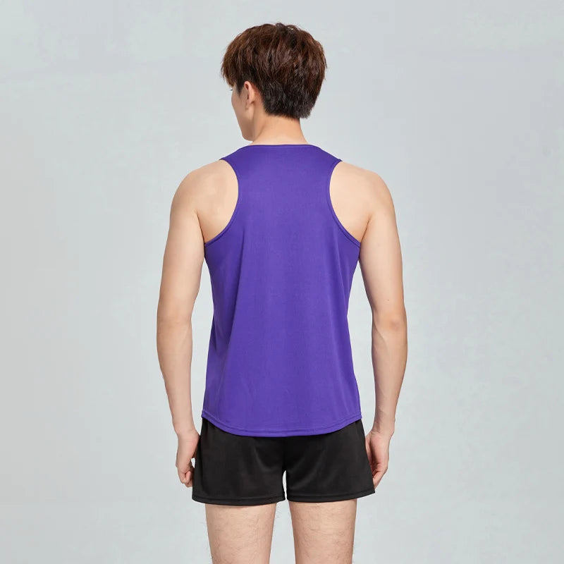 Men Sports Suits Quick Dry Slim Fit Marathon Running Track And Field Tracksuits Fashion Prints Gym Sportswear Vest+Shorts Set - Roller