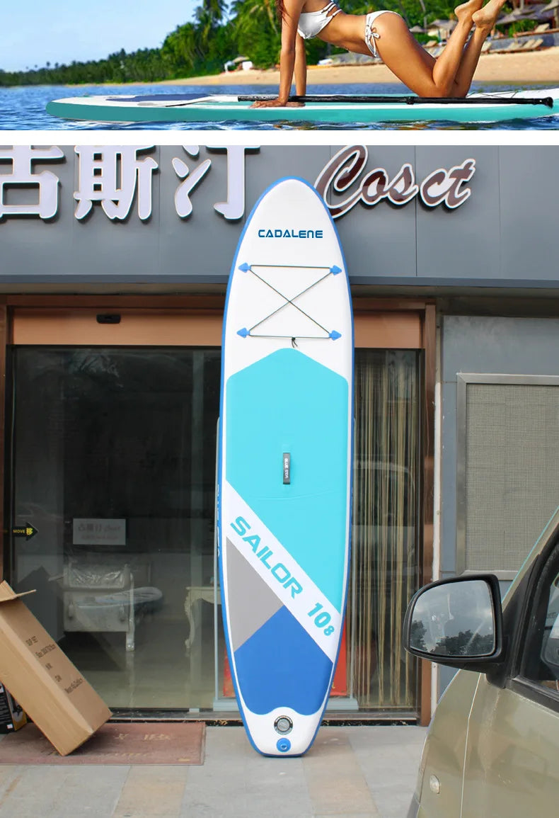 SUP Surfboard Standing Inflatable Paddle Board Adult Brushed Mesh Material Pulp Board Water Surfboard - Roller