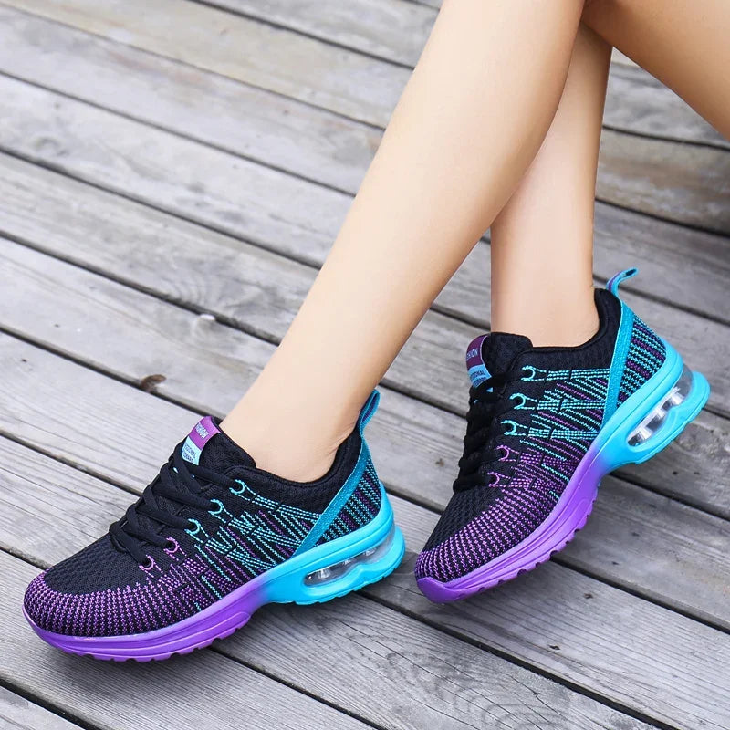 Running Shoes for Women Outdoor Breathable Fashion Womens Jogging Shoes Fitness Sneakers Colorful Cushion Sneaker Female - Roller