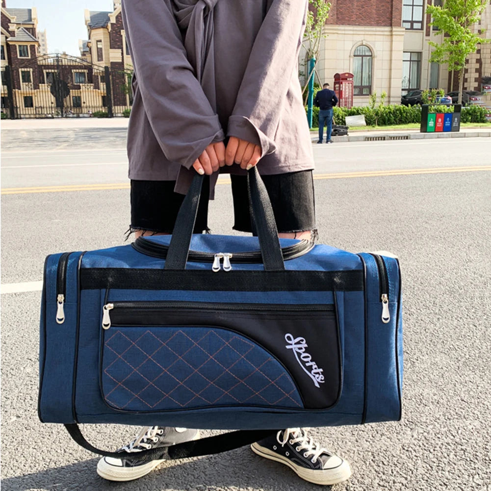 Oxford Dry Wet Separation Bags Large Capacity Portable Gym Bags Multifunctional Wear-resistant Side Zippers for Travel Swimming - Roller