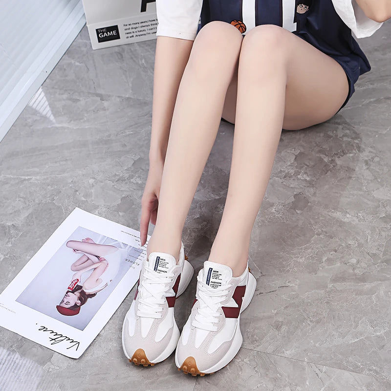 Fashionable and versatile running Forrest Gump women's shoes, thick sole, shock-absorbing, wear-resistant casual sports shoes - Roller