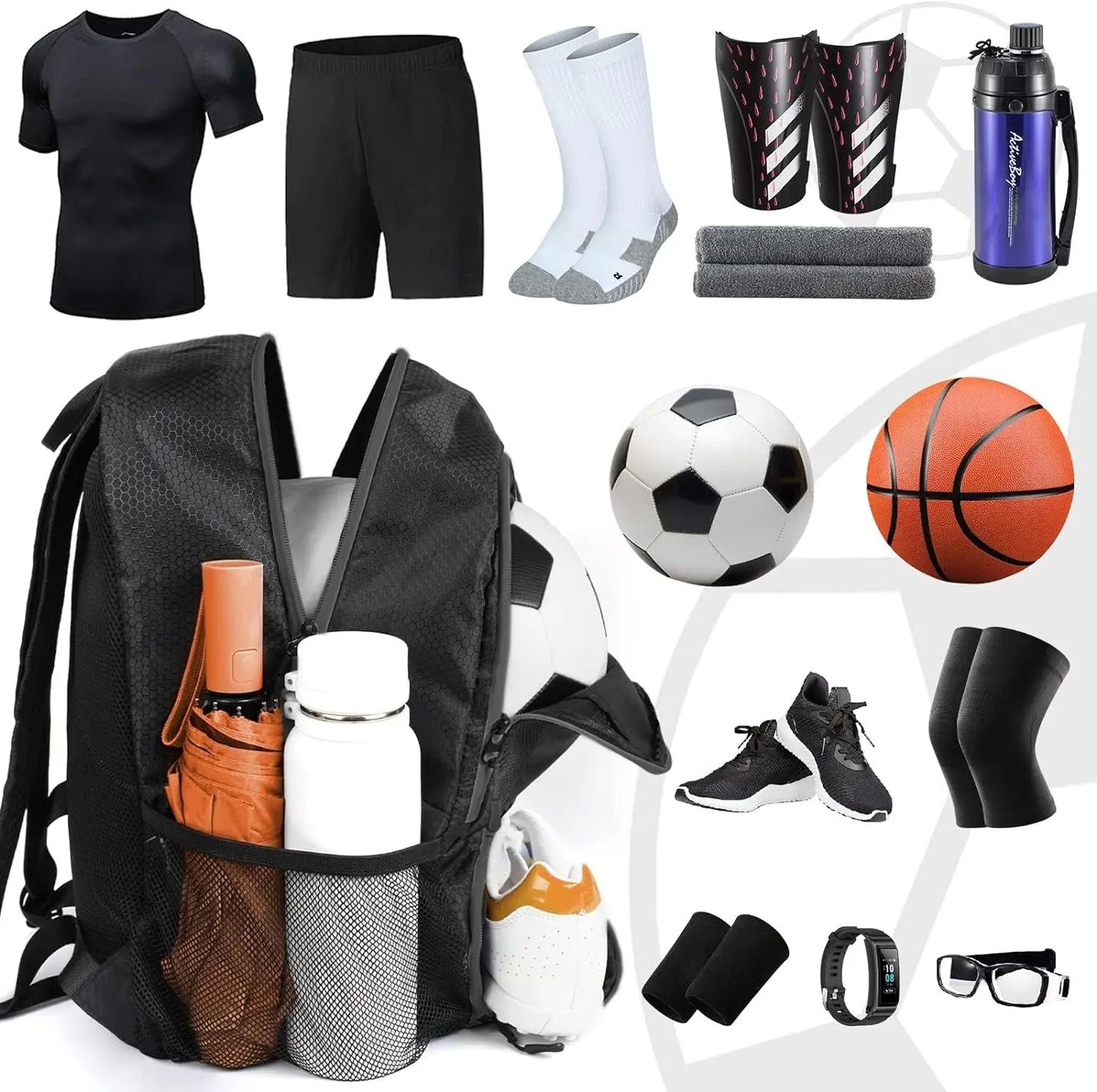 Cross border new backpack football bag waterproof sports equipment bag outdoor basketball volleyball bag convenient and lightwei - Roller