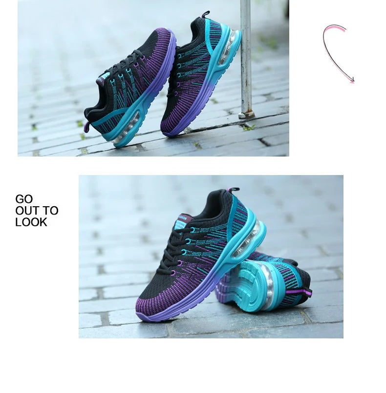 Running Shoes for Women Outdoor Breathable Fashion Womens Jogging Shoes Fitness Sneakers Colorful Cushion Sneaker Female - Roller
