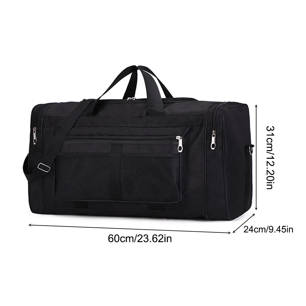 Oxford Dry Wet Separation Bags Large Capacity Portable Gym Bags Multifunctional Wear-resistant Side Zippers for Travel Swimming - Roller