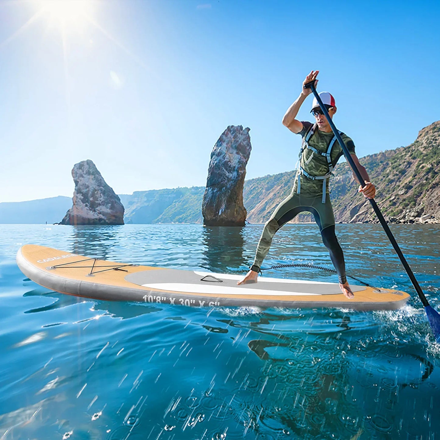 SUP Surfboard Standing Inflatable Paddle Board Adult Brushed Mesh Material Pulp Board Water Surfboard - Roller