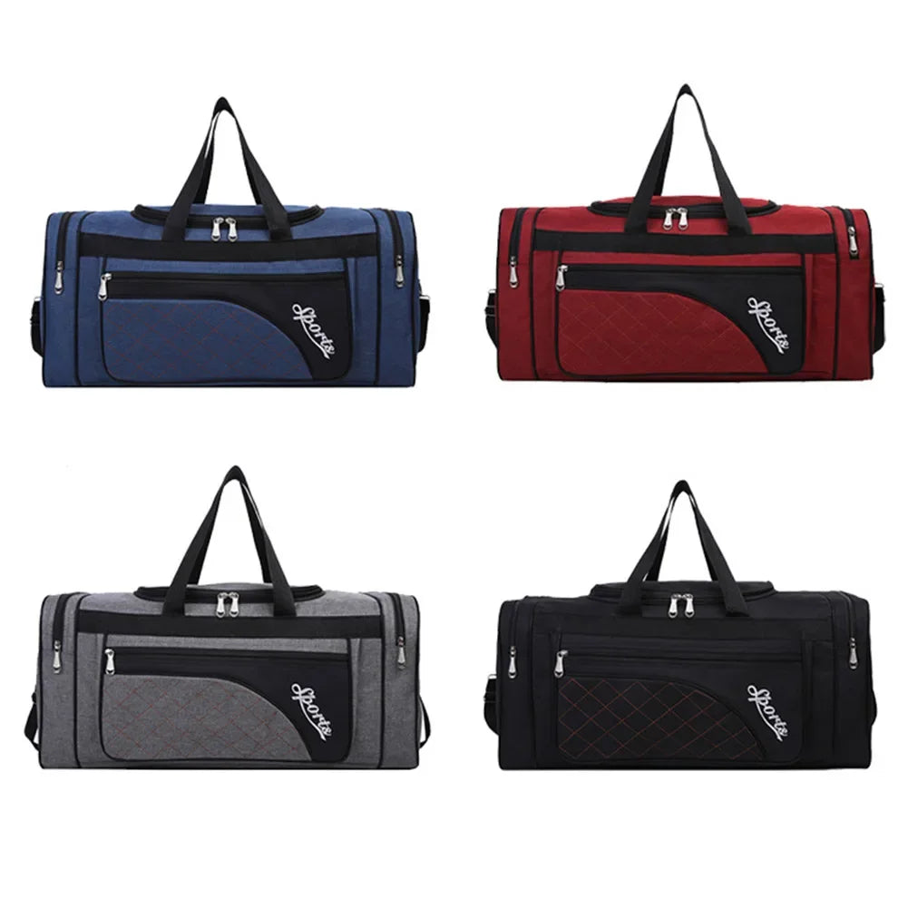 Oxford Dry Wet Separation Bags Large Capacity Portable Gym Bags Multifunctional Wear-resistant Side Zippers for Travel Swimming - Roller