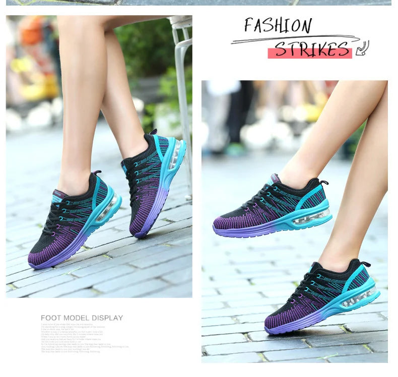 Running Shoes for Women Outdoor Breathable Fashion Womens Jogging Shoes Fitness Sneakers Colorful Cushion Sneaker Female - Roller
