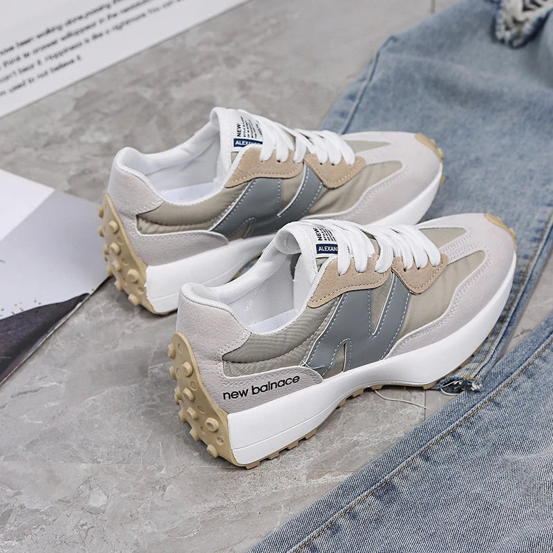 Fashionable and versatile running Forrest Gump women's shoes, thick sole, shock-absorbing, wear-resistant casual sports shoes - Roller