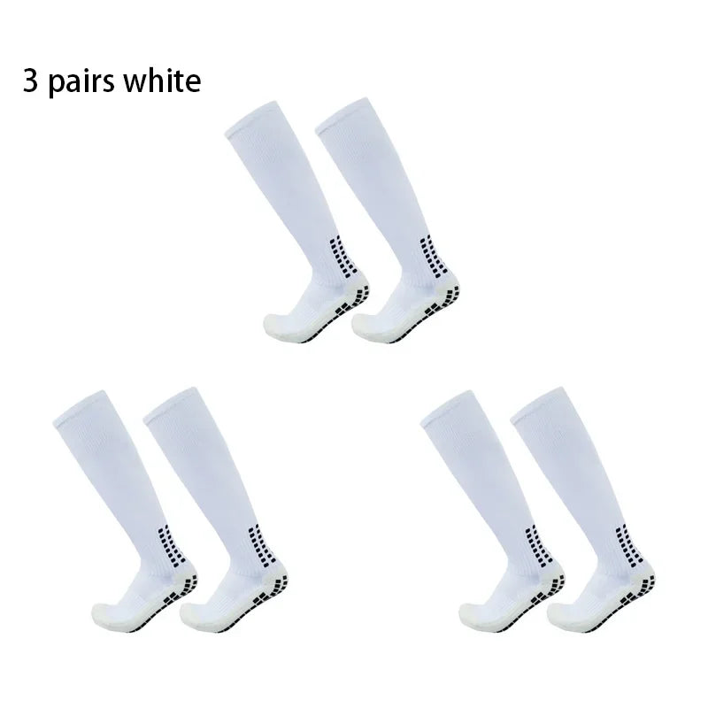 3 Pairs of New Long Non Slip Football Socks for Men's Outdoor Sports Grip Football Socks 38-44 Calcetines Hombre - Roller