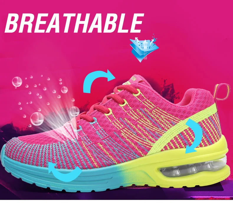 Running Shoes for Women Outdoor Breathable Fashion Womens Jogging Shoes Fitness Sneakers Colorful Cushion Sneaker Female - Roller
