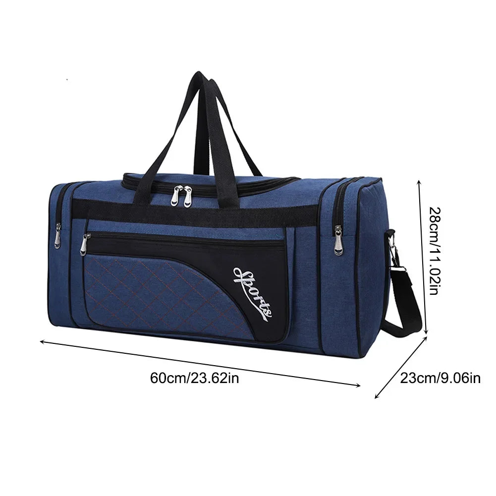 Oxford Dry Wet Separation Bags Large Capacity Portable Gym Bags Multifunctional Wear-resistant Side Zippers for Travel Swimming - Roller
