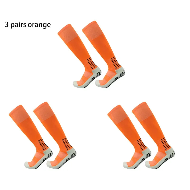 3 Pairs of New Long Non Slip Football Socks for Men's Outdoor Sports Grip Football Socks 38-44 Calcetines Hombre - Roller