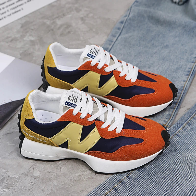 Fashionable and versatile running Forrest Gump women's shoes, thick sole, shock-absorbing, wear-resistant casual sports shoes - Roller