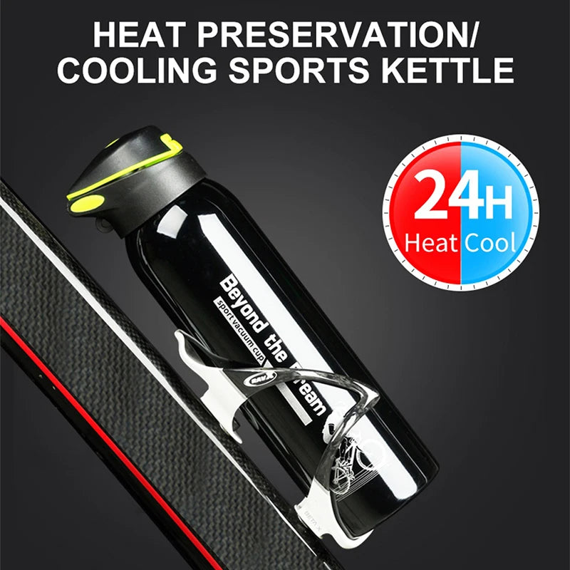 Bicycle Water Bottle Vacuum Stainless Steel Cycling Water Bottle Modern Double Walled Simple Thermo Mug Insulated Water Bottle - Roller
