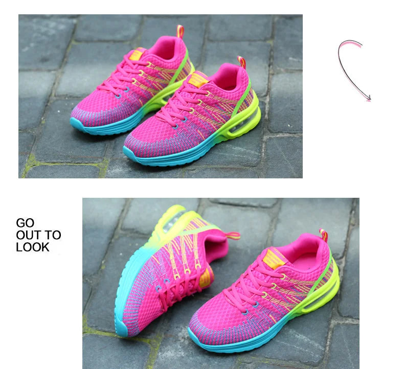 Running Shoes for Women Outdoor Breathable Fashion Womens Jogging Shoes Fitness Sneakers Colorful Cushion Sneaker Female - Roller