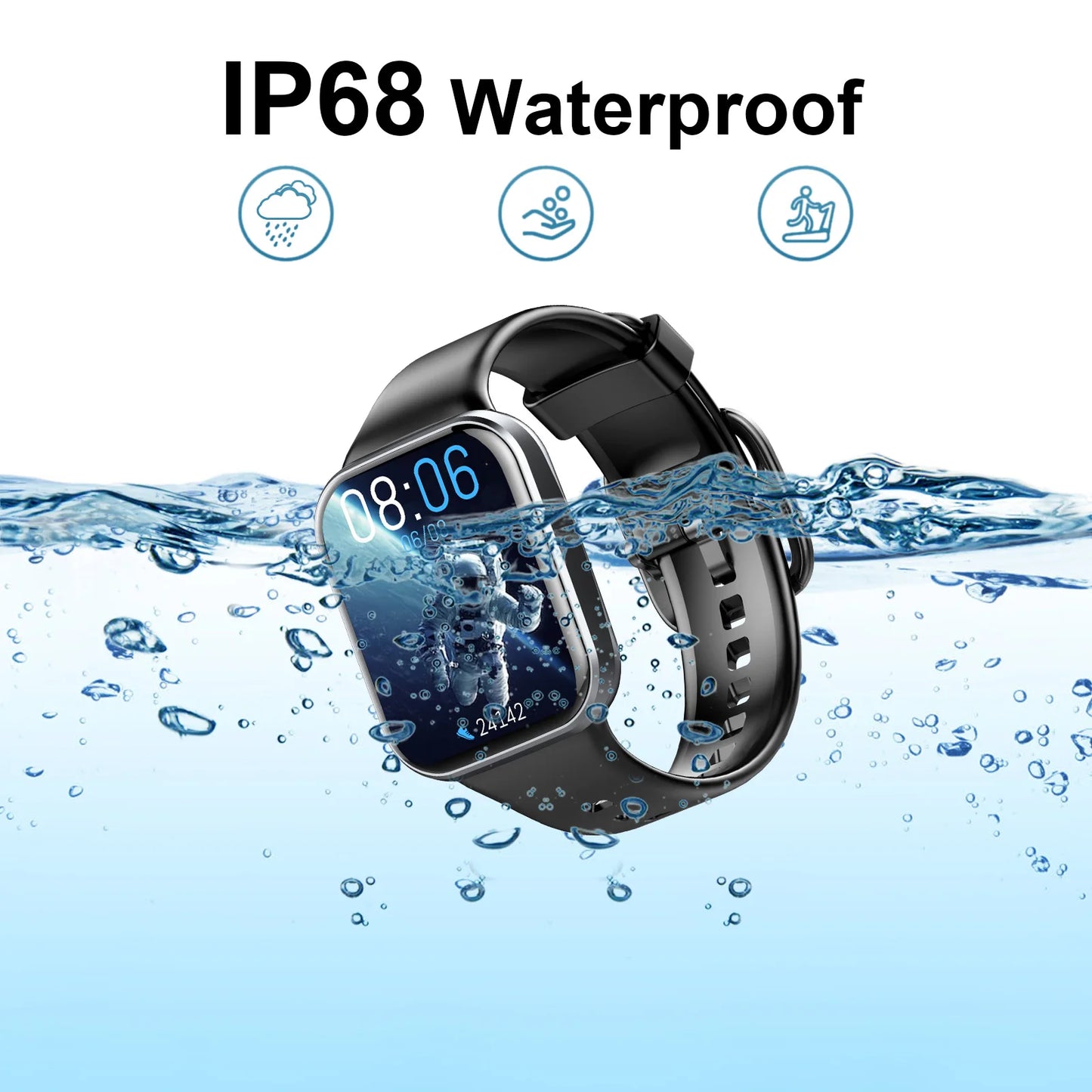 Nerunsa Smart Watch, 1.69" HD Touch Screen Fitness Watch - Roller