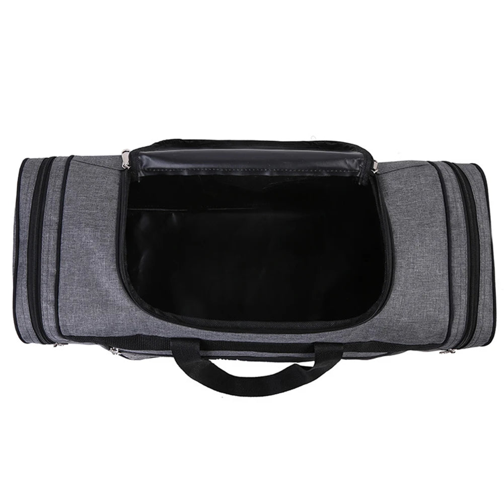 Oxford Dry Wet Separation Bags Large Capacity Portable Gym Bags Multifunctional Wear-resistant Side Zippers for Travel Swimming - Roller