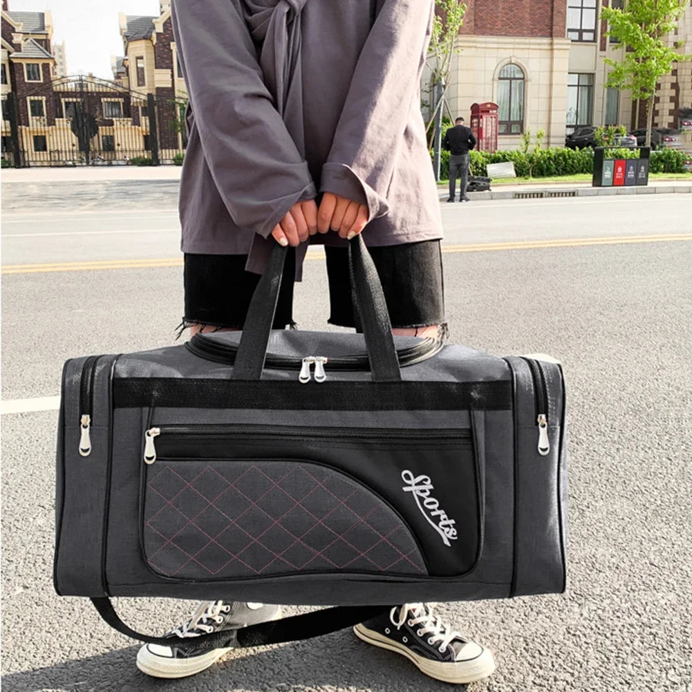 Oxford Dry Wet Separation Bags Large Capacity Portable Gym Bags Multifunctional Wear-resistant Side Zippers for Travel Swimming - Roller