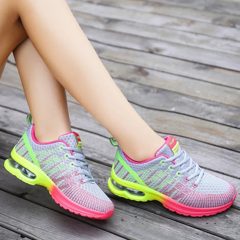 Running Shoes for Women Outdoor Breathable Fashion Womens Jogging Shoes Fitness Sneakers Colorful Cushion Sneaker Female - Roller