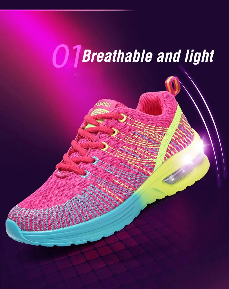 Running Shoes for Women Outdoor Breathable Fashion Womens Jogging Shoes Fitness Sneakers Colorful Cushion Sneaker Female - Roller