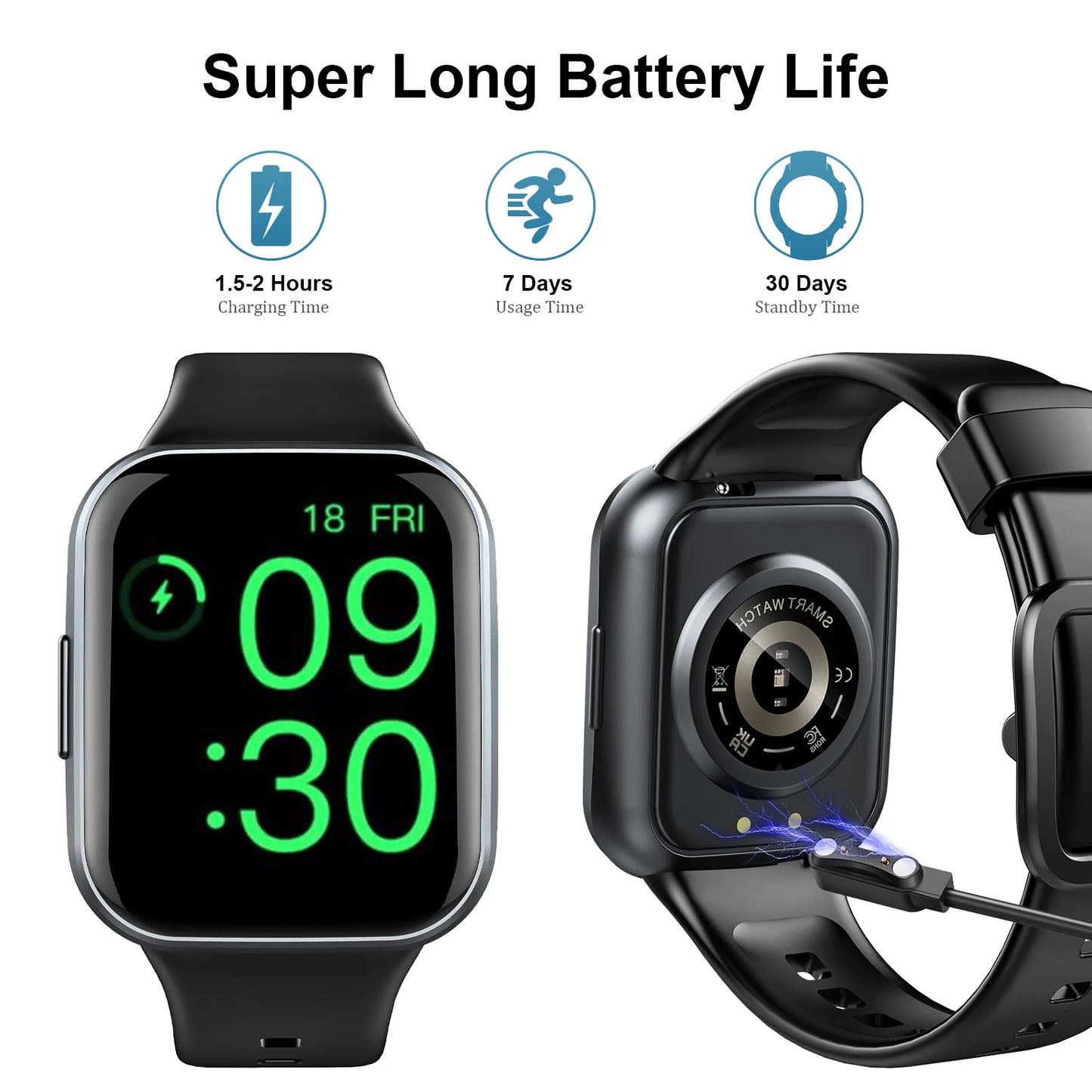 Nerunsa Smart Watch, 1.69" HD Touch Screen Fitness Watch - Roller