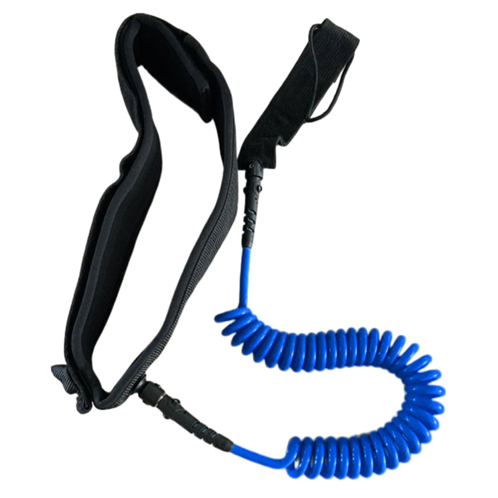 Coiled Leash Maximum Tensile Length Up To 10 Feet Surfboard Waist Rope Adjustable Coiled Surfing Leash for Stand Paddle Boards - Roller