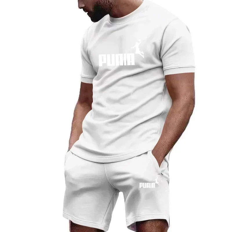Summer Men's Sets Fashion Tracksuit Men Short Sleeve T Shirts+Sport Shorts Suit Men Casual Men Clothing Mens Joggers Sets S-4XL - Roller