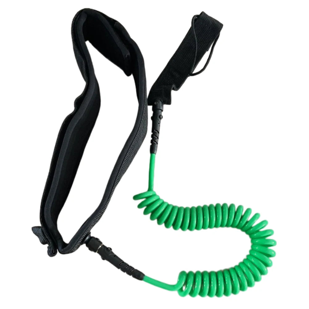 Coiled Leash Maximum Tensile Length Up To 10 Feet Surfboard Waist Rope Adjustable Coiled Surfing Leash for Stand Paddle Boards - Roller