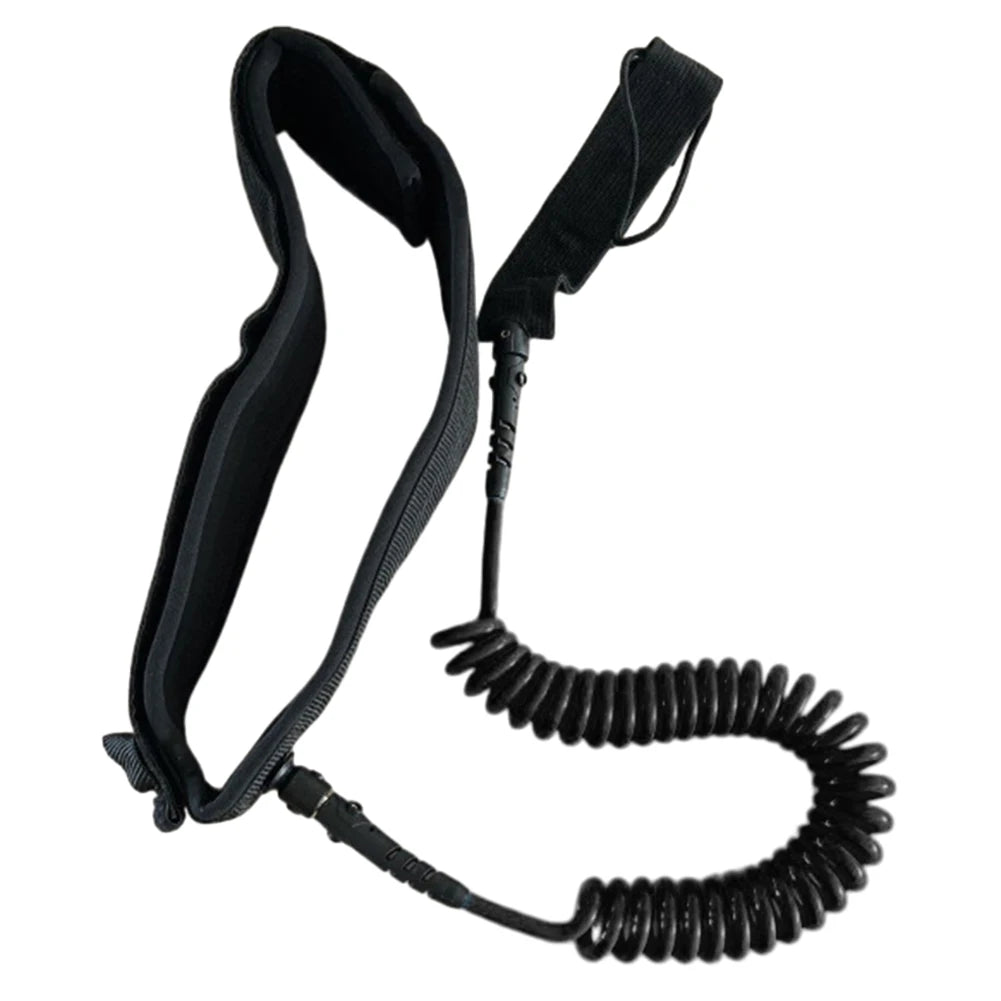 Coiled Leash Maximum Tensile Length Up To 10 Feet Surfboard Waist Rope Adjustable Coiled Surfing Leash for Stand Paddle Boards - Roller