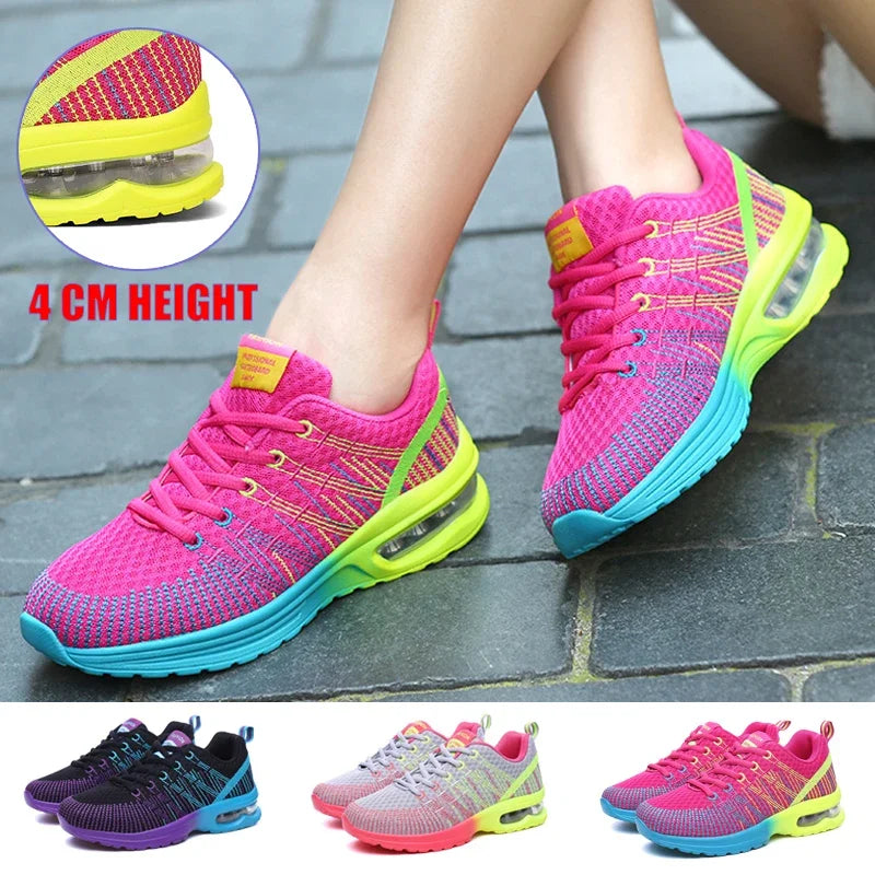 Running Shoes for Women Outdoor Breathable Fashion Womens Jogging Shoes Fitness Sneakers Colorful Cushion Sneaker Female - Roller