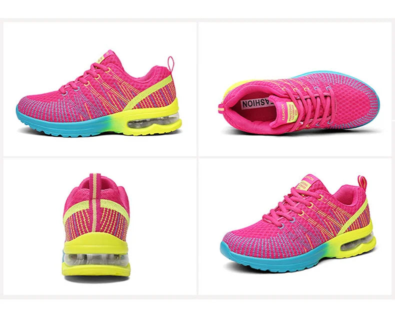 Running Shoes for Women Outdoor Breathable Fashion Womens Jogging Shoes Fitness Sneakers Colorful Cushion Sneaker Female - Roller