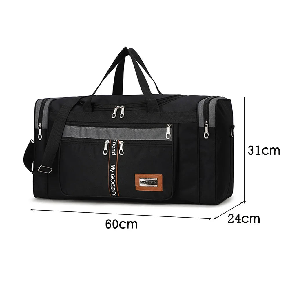 Oxford Dry Wet Separation Bags Large Capacity Portable Gym Bags Multifunctional Wear-resistant Side Zippers for Travel Swimming - Roller