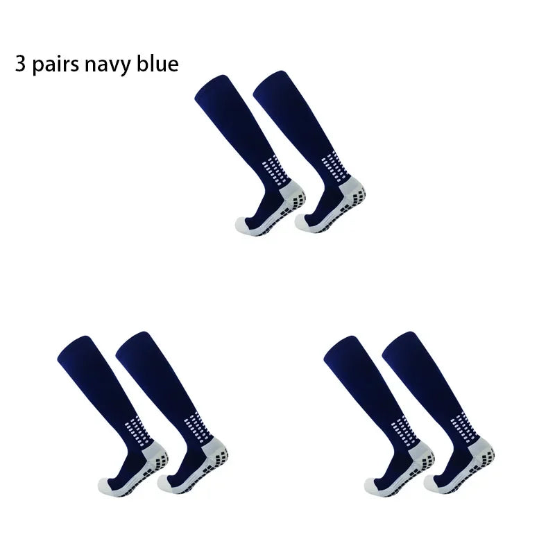3 Pairs of New Long Non Slip Football Socks for Men's Outdoor Sports Grip Football Socks 38-44 Calcetines Hombre - Roller
