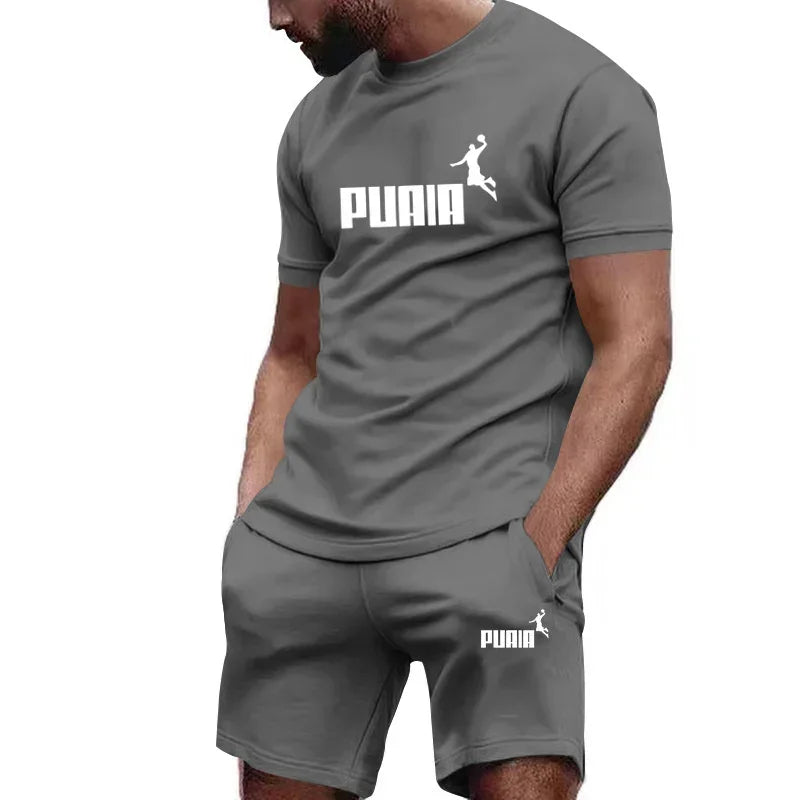 Summer Men's Sets Fashion Tracksuit Men Short Sleeve T Shirts+Sport Shorts Suit Men Casual Men Clothing Mens Joggers Sets S-4XL - Roller