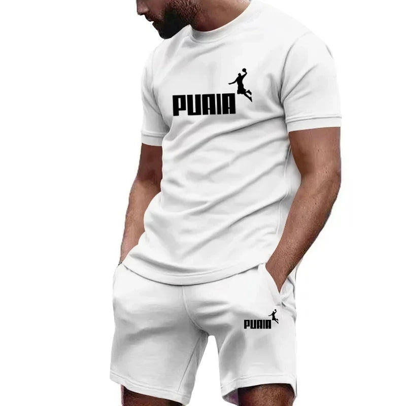 Summer Men's Sets Fashion Tracksuit Men Short Sleeve T Shirts+Sport Shorts Suit Men Casual Men Clothing Mens Joggers Sets S-4XL - Roller