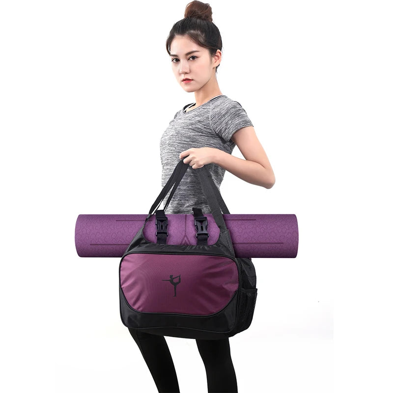 Gym Bag Yoga Mat Tote Bag WITHOUT Yoga Mat Carrier Waterproof Sports Pilates Adjustable Fitness Shoulder Sling Bags Accessories - Roller