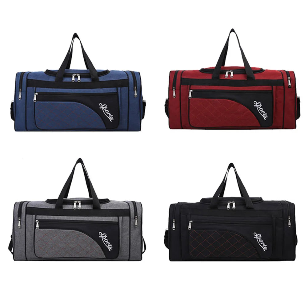 Oxford Dry Wet Separation Bags Large Capacity Portable Gym Bags Multifunctional Wear-resistant Side Zippers for Travel Swimming - Roller