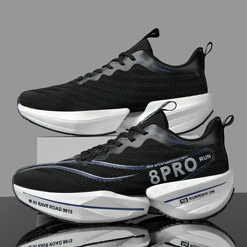 Carbon Plate Air Cushion Men Sports Marathon Running Shoes Breathable Lightweight Women Comfortable Athletic Nonskid Sneakers - Roller