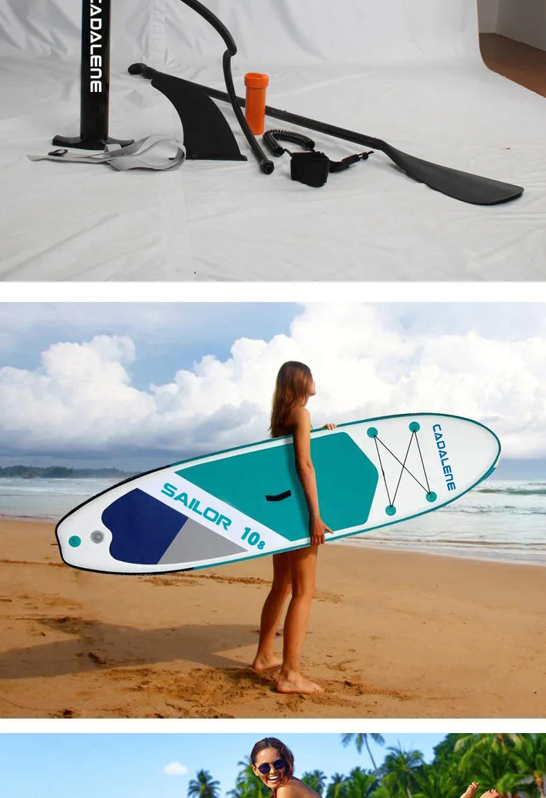 SUP Surfboard Standing Inflatable Paddle Board Adult Brushed Mesh Material Pulp Board Water Surfboard - Roller