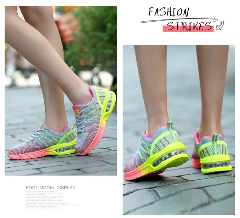 Running Shoes for Women Outdoor Breathable Fashion Womens Jogging Shoes Fitness Sneakers Colorful Cushion Sneaker Female - Roller