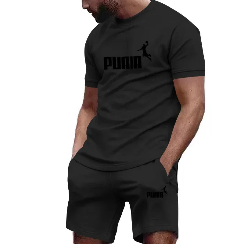 Summer Men's Sets Fashion Tracksuit Men Short Sleeve T Shirts+Sport Shorts Suit Men Casual Men Clothing Mens Joggers Sets S-4XL - Roller