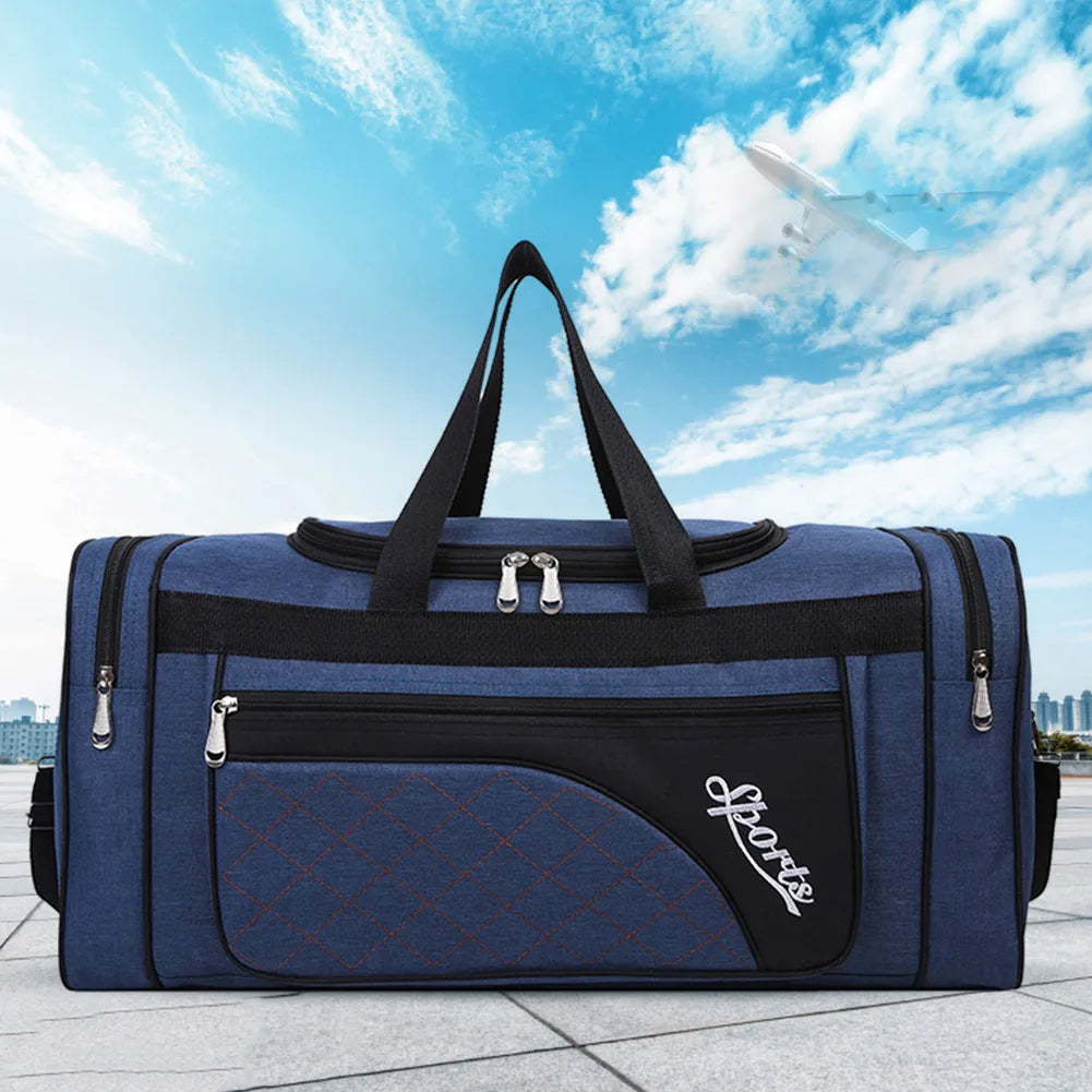 Oxford Dry Wet Separation Bags Large Capacity Portable Gym Bags Multifunctional Wear-resistant Side Zippers for Travel Swimming - Roller