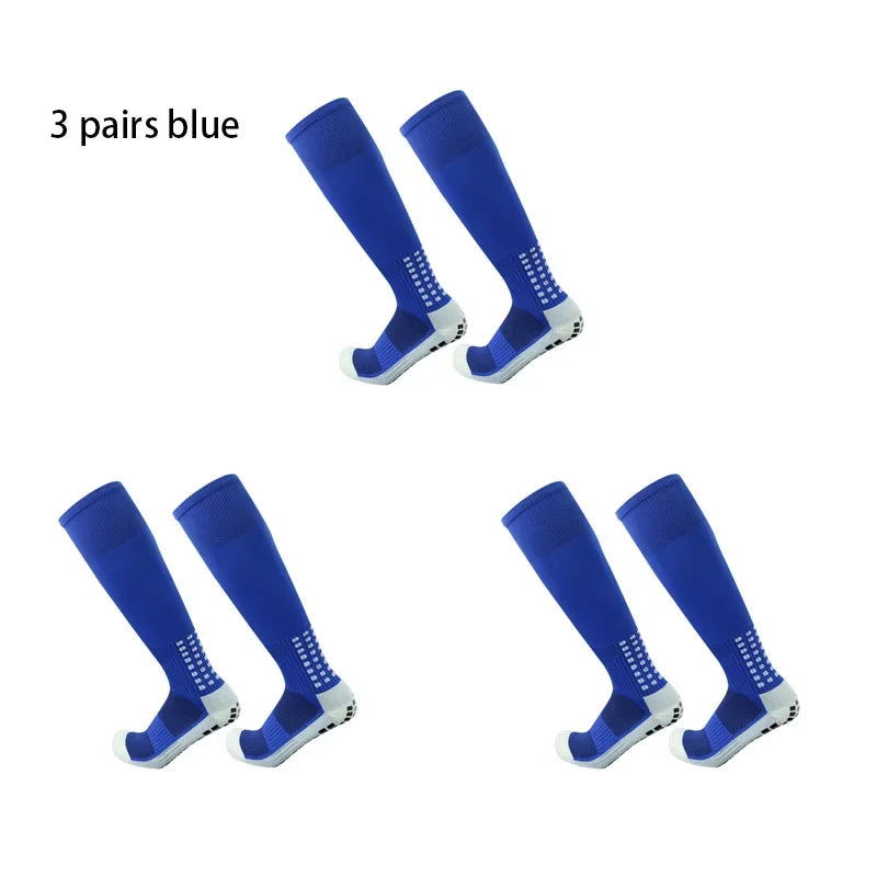 3 Pairs of New Long Non Slip Football Socks for Men's Outdoor Sports Grip Football Socks 38-44 Calcetines Hombre - Roller