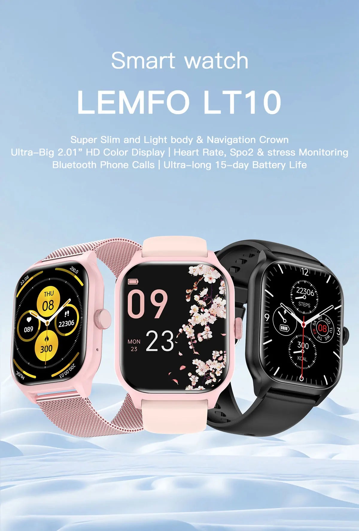 LEMFO LT10 Smart Watch 2025 - Roller