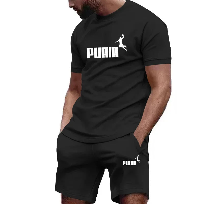 Summer Men's Sets Fashion Tracksuit Men Short Sleeve T Shirts+Sport Shorts Suit Men Casual Men Clothing Mens Joggers Sets S-4XL - Roller