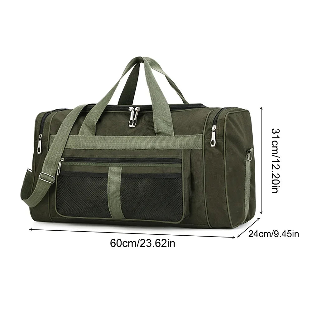 Oxford Dry Wet Separation Bags Large Capacity Portable Gym Bags Multifunctional Wear-resistant Side Zippers for Travel Swimming - Roller