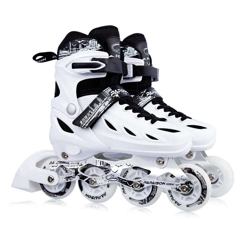 Adjustable Inline Roller Skate Shoes Professional Flashing Sliding Sneaker Outdoor Racing Speed Skating 4 Wheels Shoes Gifts - Roller